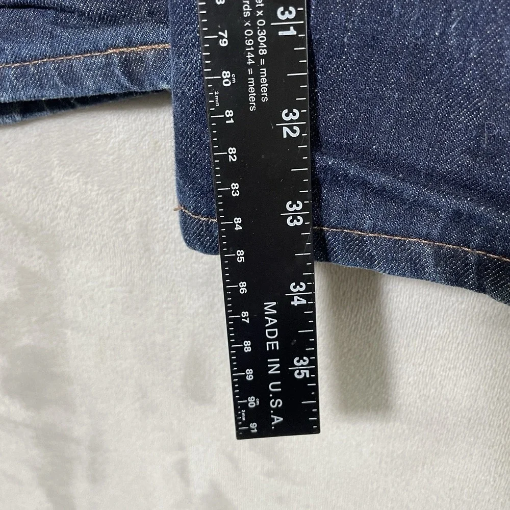 Naked & Famous Jeans Mens 34 (fit 36x33) Raw Dark Denim Button Fly Non-Selvedge